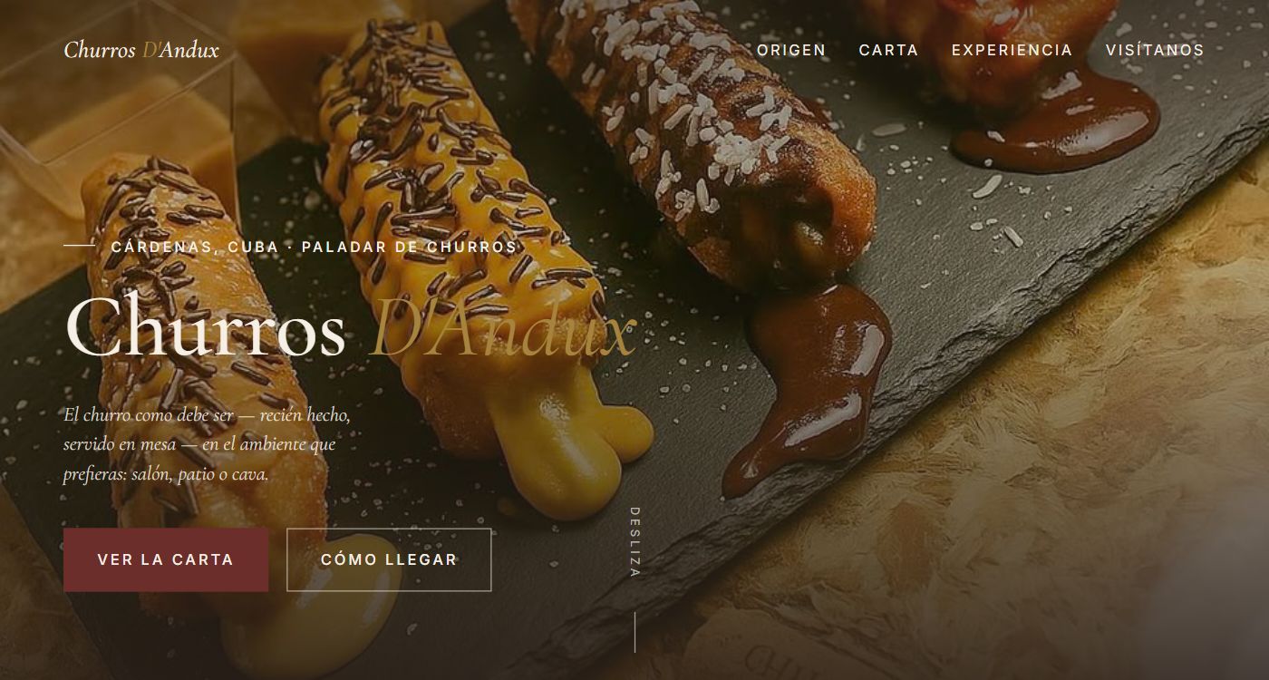 Miniatura de la página web de Churrería D'Andux